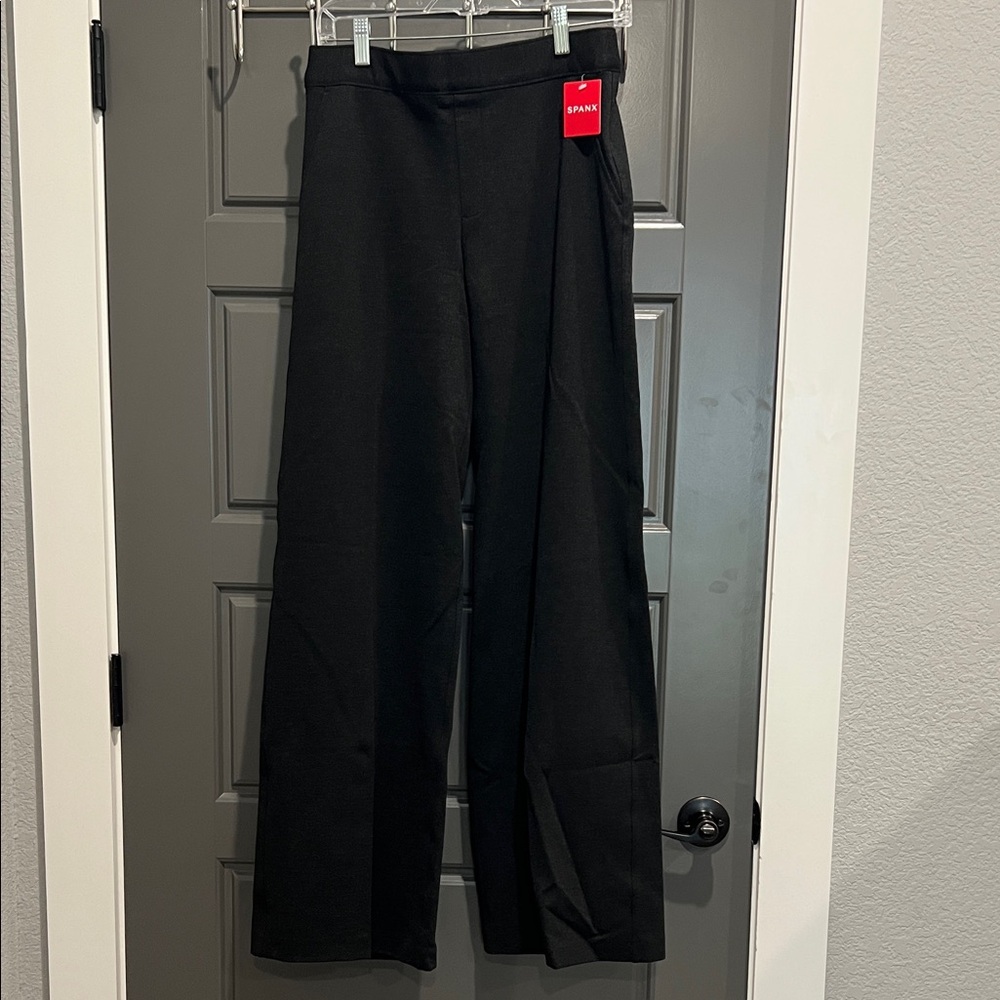 SPANX Charcoal Wide-Leg Trousers
